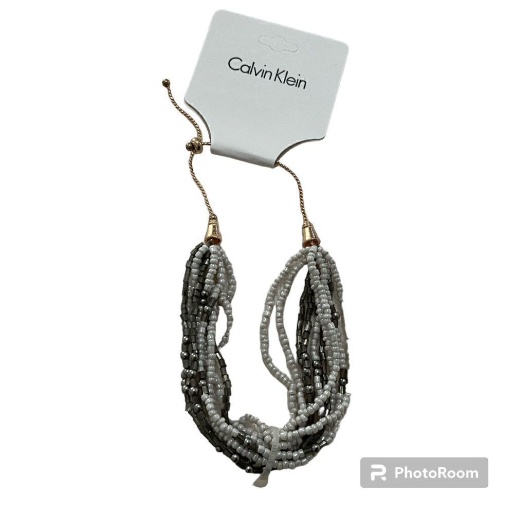 Calvin Klein multi strand beaded bracelet NWT